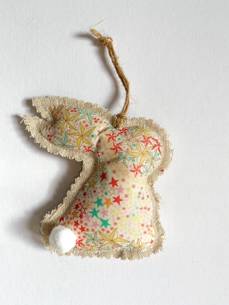 Easter bunny fabric hanging decoration 