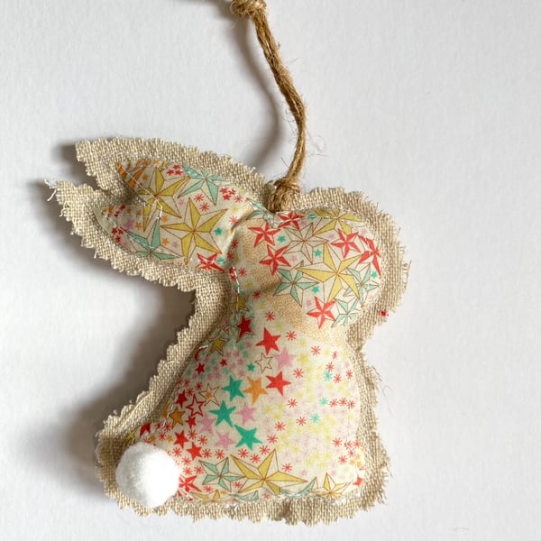 Easter bunny fabric hanging decoration 