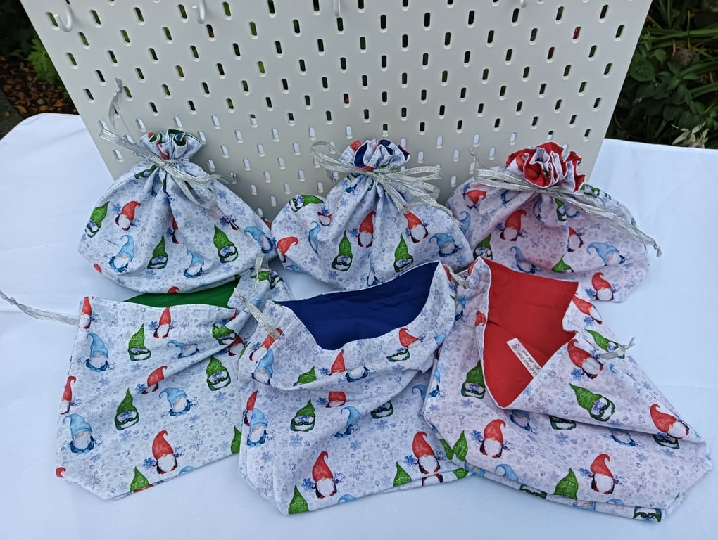 Medium fabric Christmas gift bag