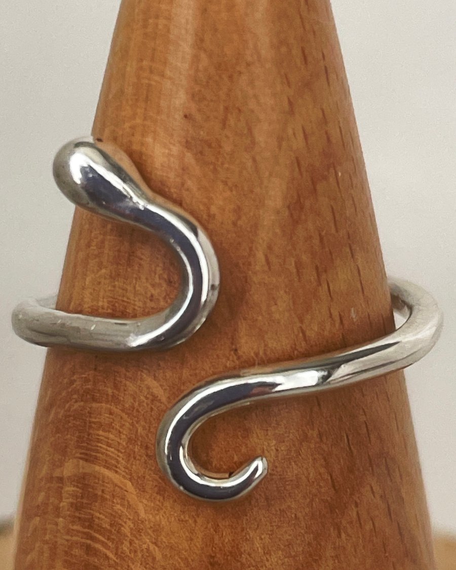 Kundalini Snake Ring, Handmade Sterling Silver Talisman of Awakening