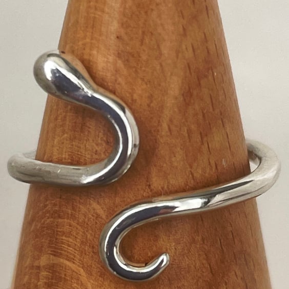 Kundalini Snake Ring, Handmade Sterling Silver Talisman of Awakening