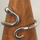 Kundalini Snake Ring, Handmade Sterling Silver Talisman of Awakening