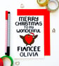Christmas Card for Fiancee Merry Christmas to my Wonderful Fiancée Personalised  - Image 1