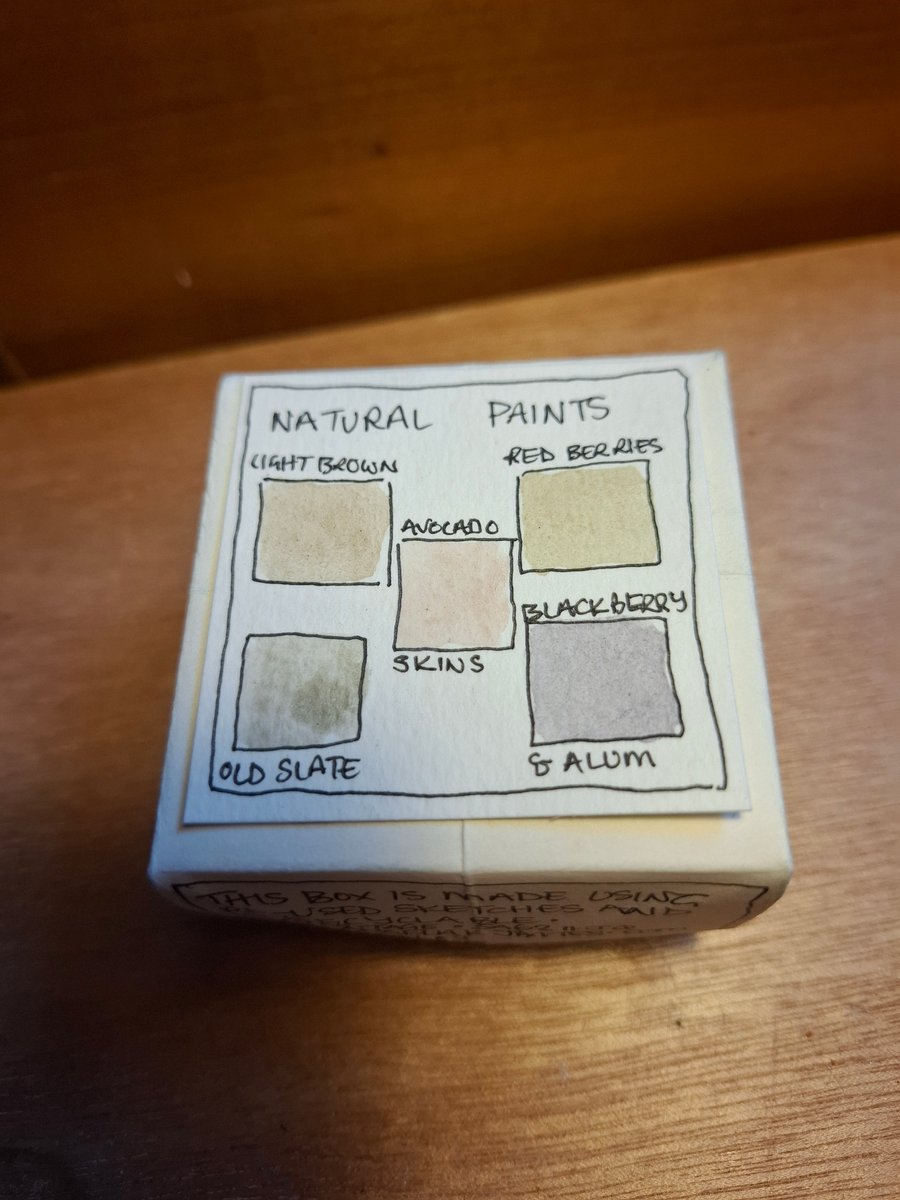 Sample Set of 5 Naturally coloured Watercolour Paints.