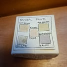Sample Set of 5 Naturally coloured Watercolour Paints.