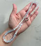 Winter Frost Hand Knotted Beaded Gemstone Necklace - Image 5