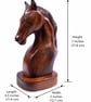 Hand Carved Wooden Horse Head Sculpture - Rustic Handmade Horse Ornament