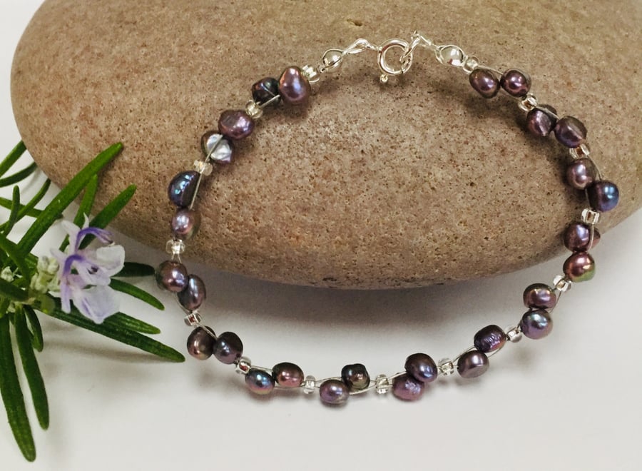 Sterling Silver Freshwater Pearl Bracelet