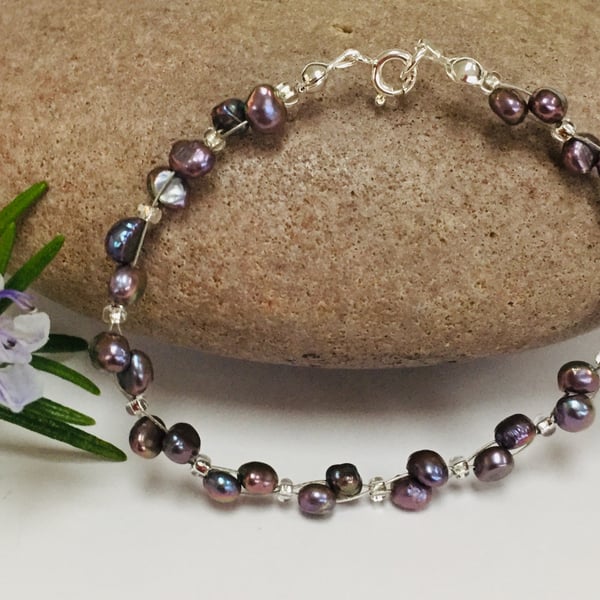 Sterling Silver Freshwater Pearl Bracelet