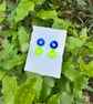 Double Blue and Neon Hoop Earrings - Image 2