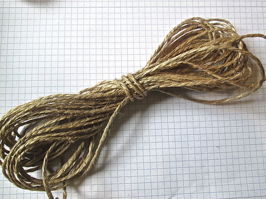 20 mts of Natural Jute Polished  Twine