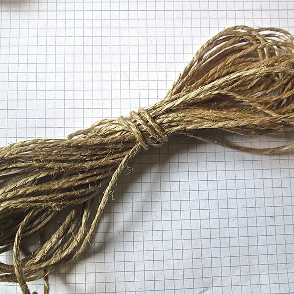 20 mts of Natural Jute Polished  Twine
