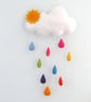 Felt Sewing Craft Kit Cloud and Raindrop Mobile  - Image 4