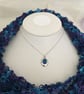 Oval Pendant in Peacock Colours - Image 3