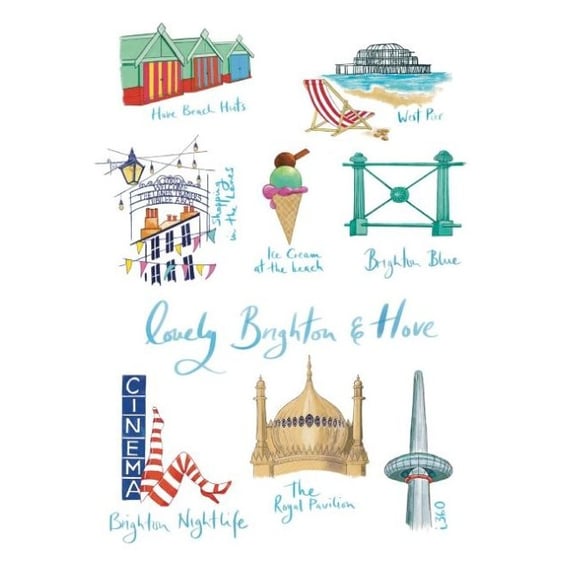 Brighton Lovely Brighton and Hove print by Susie West
