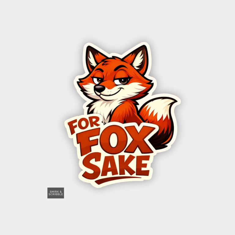 Funny Cheeky Novelty Sticker For Adults - Fox Pun