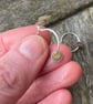 Mixed Metal 15mm Sterling Silver Hoop Earrings with Gold and Silver Discs - Image 2