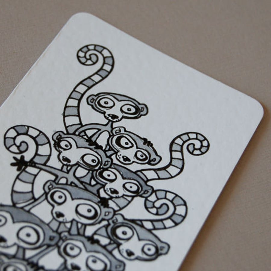 heap o' lemurs (mini art card/aceo)