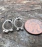 Eco Silver Mismatched Seed Pod Stud Earrings - Image 3