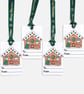 Set of 4 Plantable Christmas Gift Tags, Seed Paper, Gingerbread House Tags