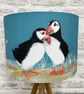 Handmade Puffin Art Lampshade 