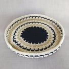 Monochrome Rope Basket Small Macrame Catchall Bowl Boho Storage Tray