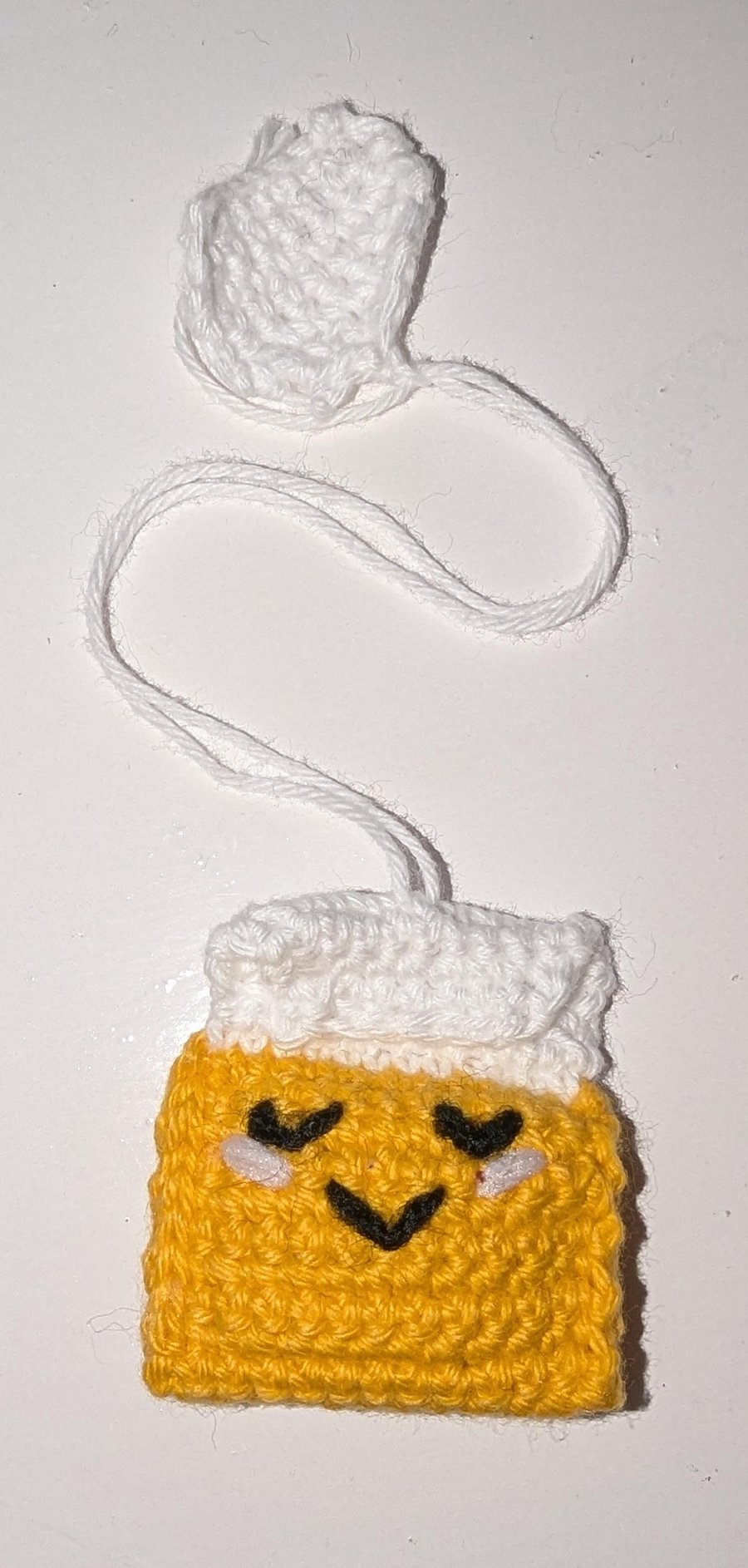Crochet Ginger Teabag Bookmark