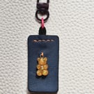 Leather Gummy Bear Keyring Bag Charm 