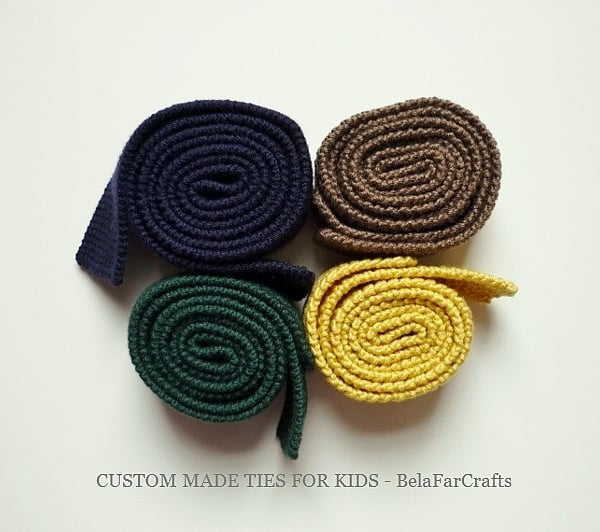 MADE TO ORDER boys' neckties, Toddlers hand knitted ties, Pageboy wedding ties