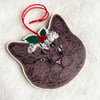 Cat Christmas Pudding Handmade Maple Wood Christmas Decoration