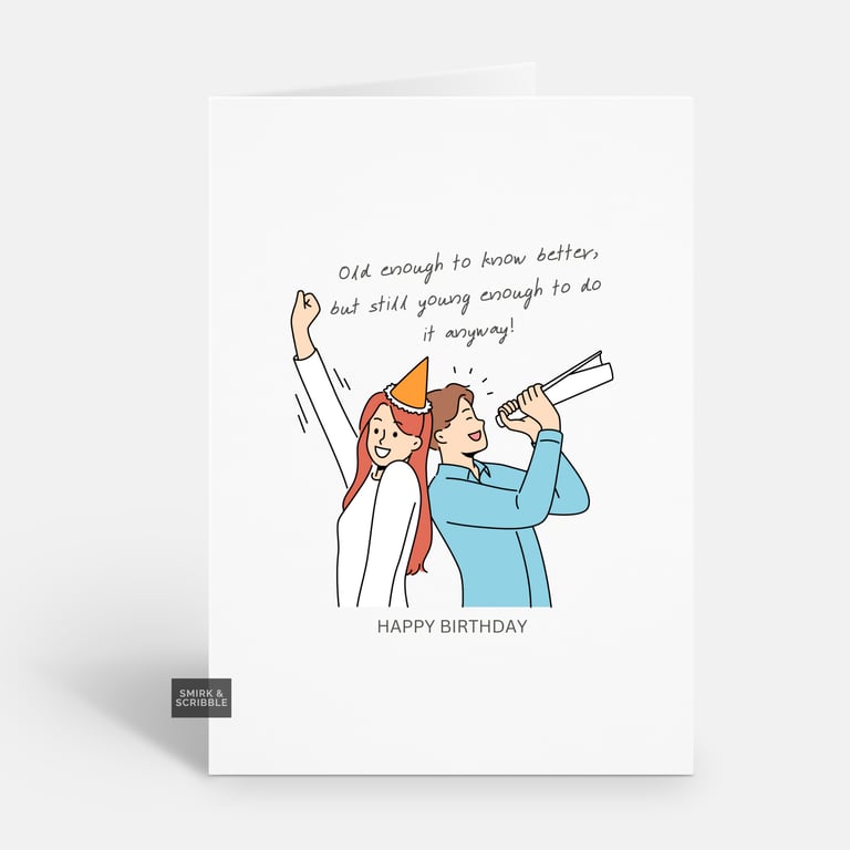 Unique Funny Birthday Card For Him Or Her 