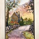 Lake District view Cumbria England original fine art watercolour 