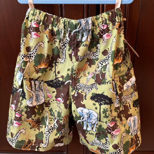 Children’s Wild Animal Print Shorts