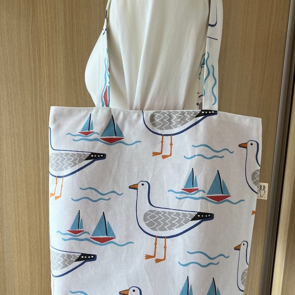 Seagulls Tote Bag, Handmade in the UK