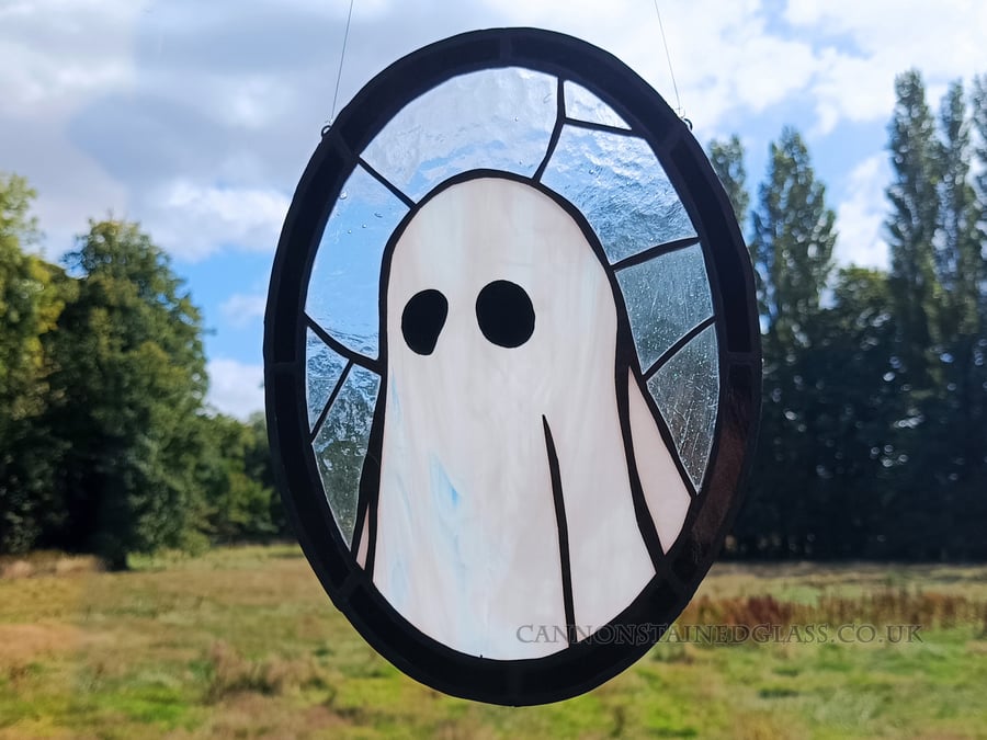 Stained Glass Ghost Window Hanging