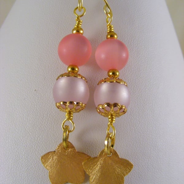 Lilac and Pink Polaris Earrings.