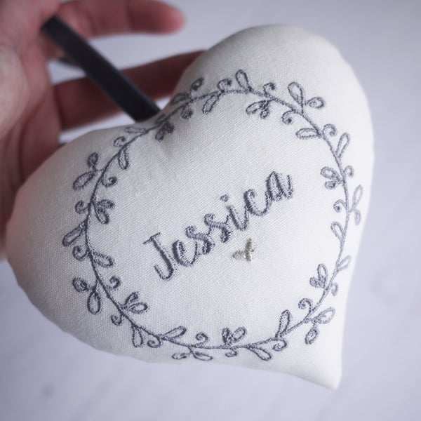 Personalised Embroidered Gift Heart