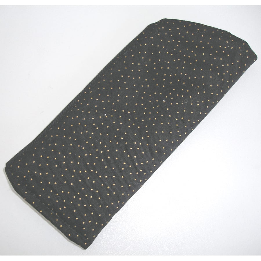 Glasses Case Sleeve Black and Gold