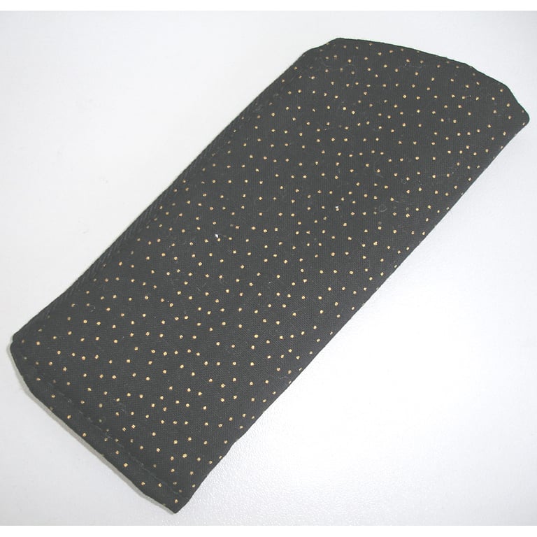 Glasses Case Sleeve Black and Gold