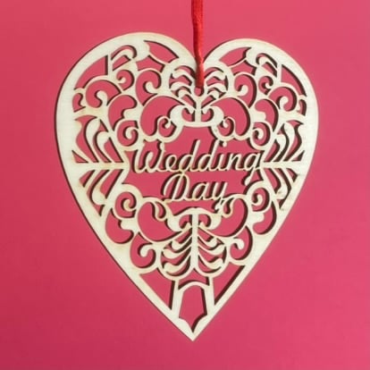 'Wedding Day' heart (medium)