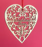 'Wedding Day' heart (medium)