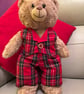 Teddy Red Tartan Outfit