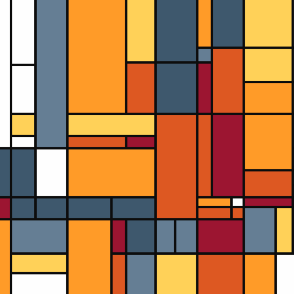 277A - Art Deco Cross Stitch Pattern: Geometric Warm Colors (PDF Counted Chart)