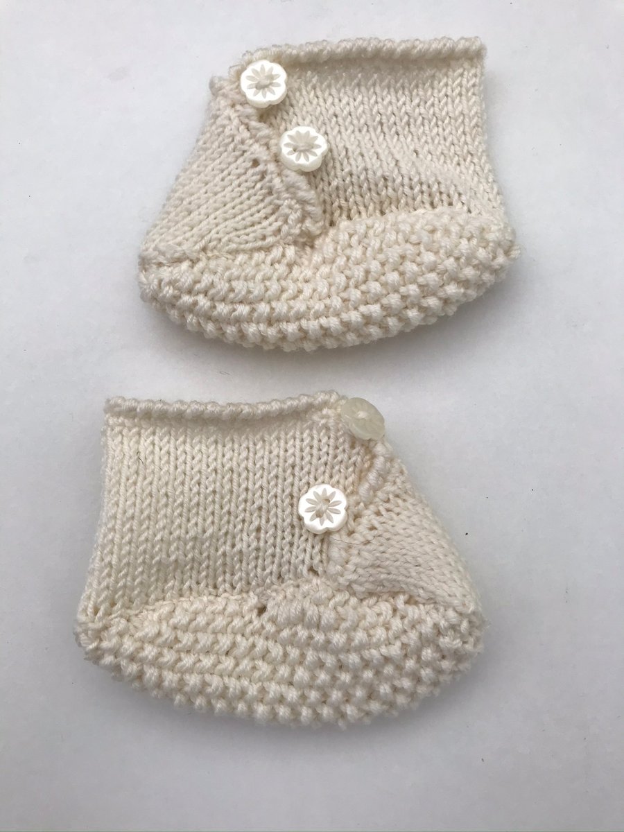 Unusual wrap over style bootees