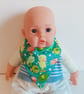 Bandana bib, new baby gift,  bib, patchwork, quilted bib, reversible bandana bib - Image 6