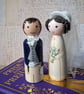 Pride and Prejudice wedding peg doll set.  - Image 1