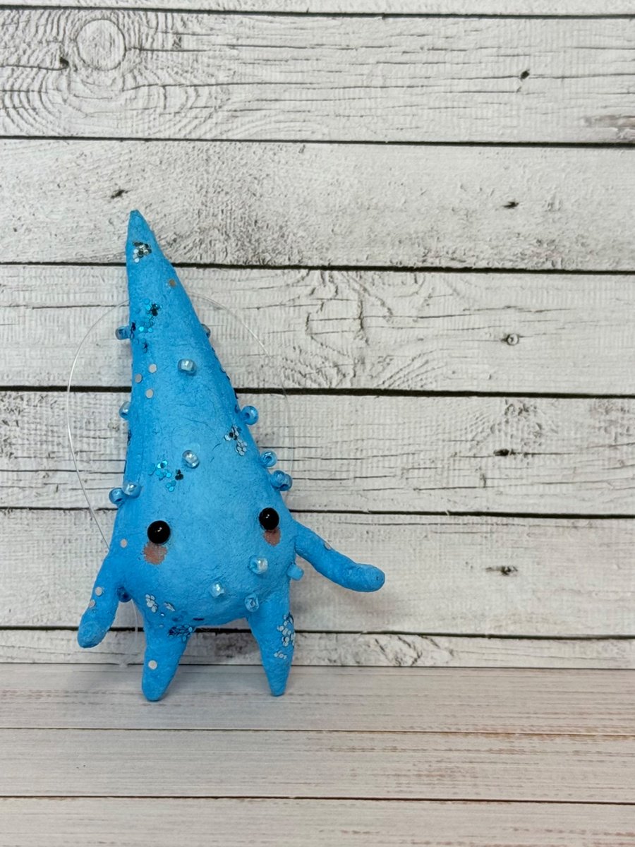 Spun Cotton Miniature Water Droplet Art Doll