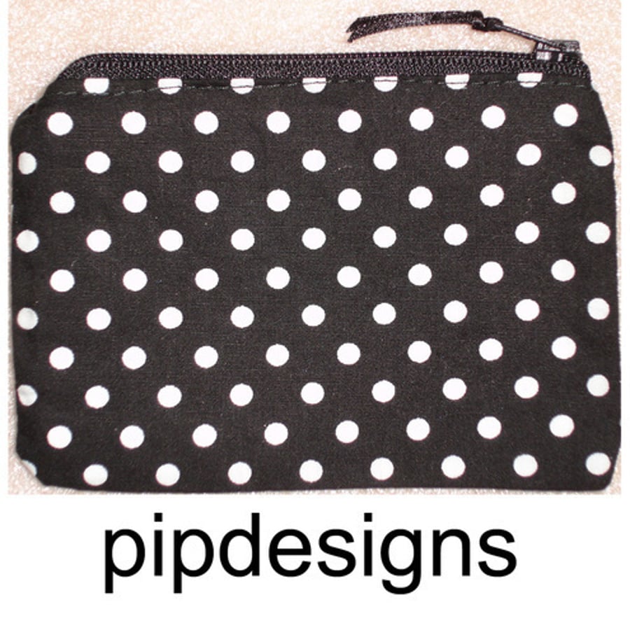 Black and White Polka Dot Purse