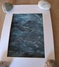 Waves abstract watercolour haze . - Image 2