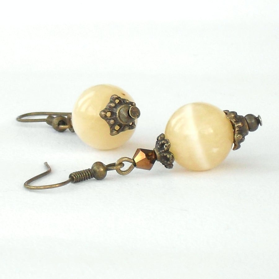 Handmade quartz earrings